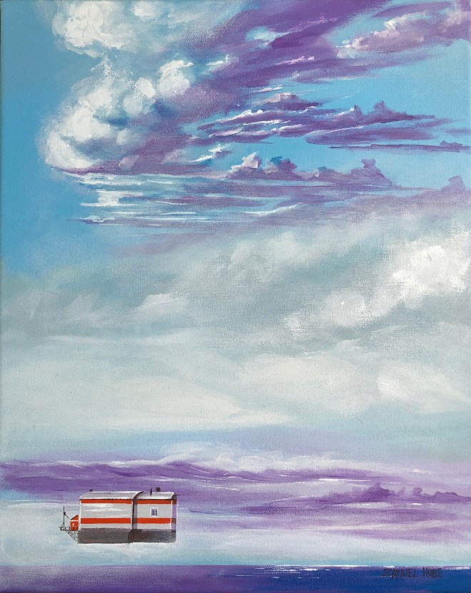 Zamuel Huben maalaus Vapauden ehdot on ekryylivärimaalaus